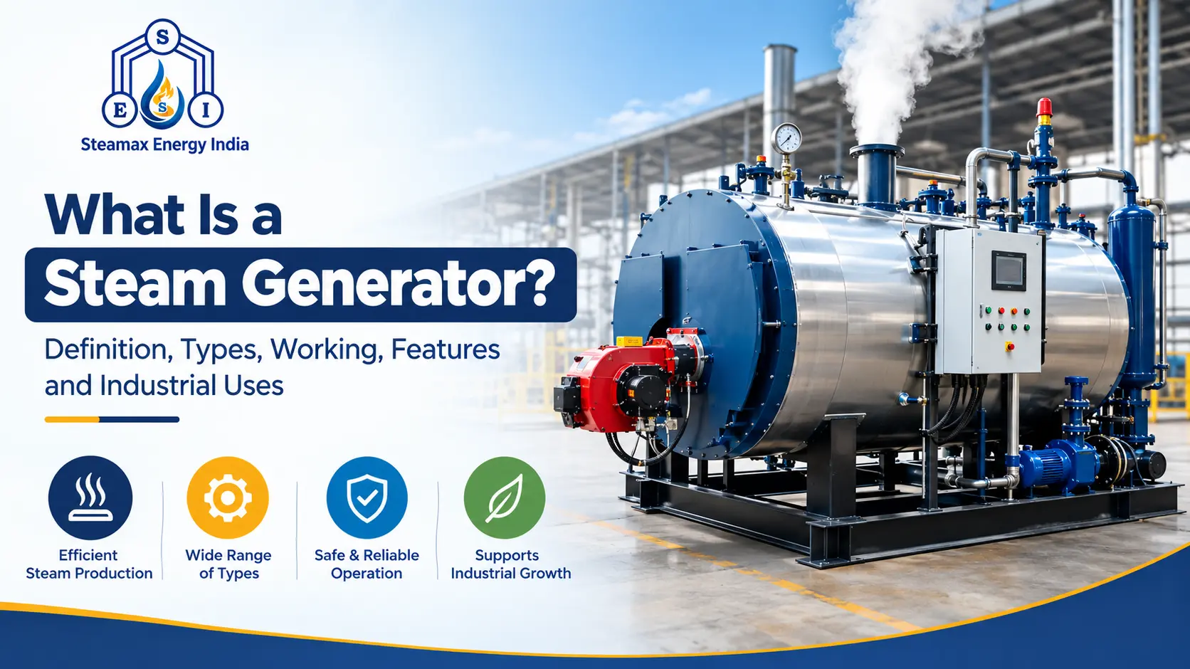 What Is a Steam Generator Definition, Types, Working and Industrial Uses