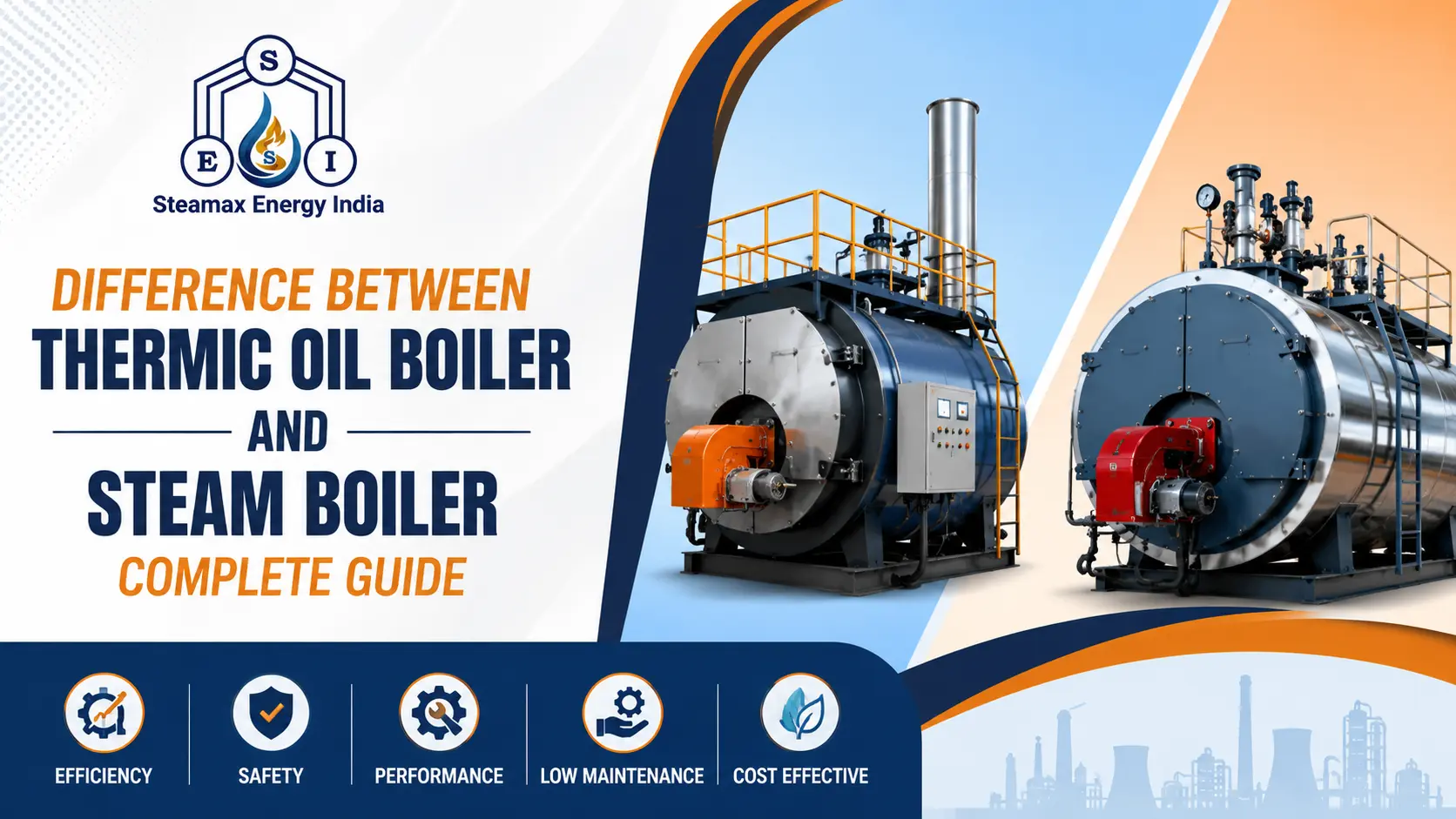 You are currently viewing Difference Between Thermal Oil Boiler and Steam Boiler: Complete Guide