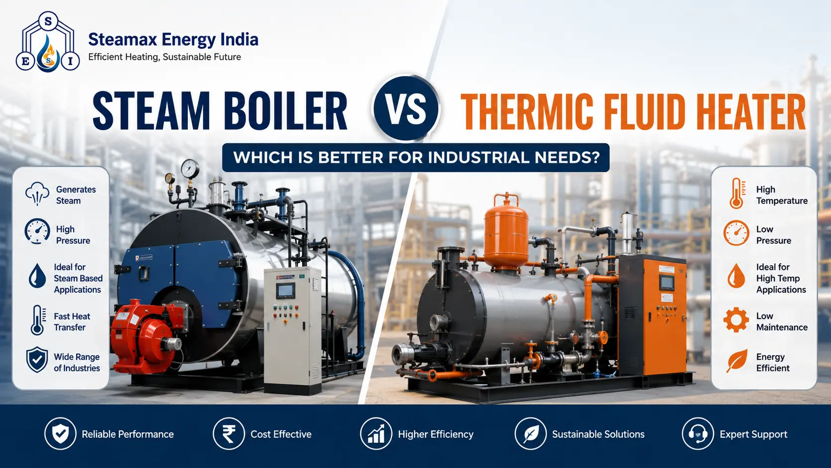 Steam Boiler vs Thermic Fluid Heater Which is Better for Industrial Needs