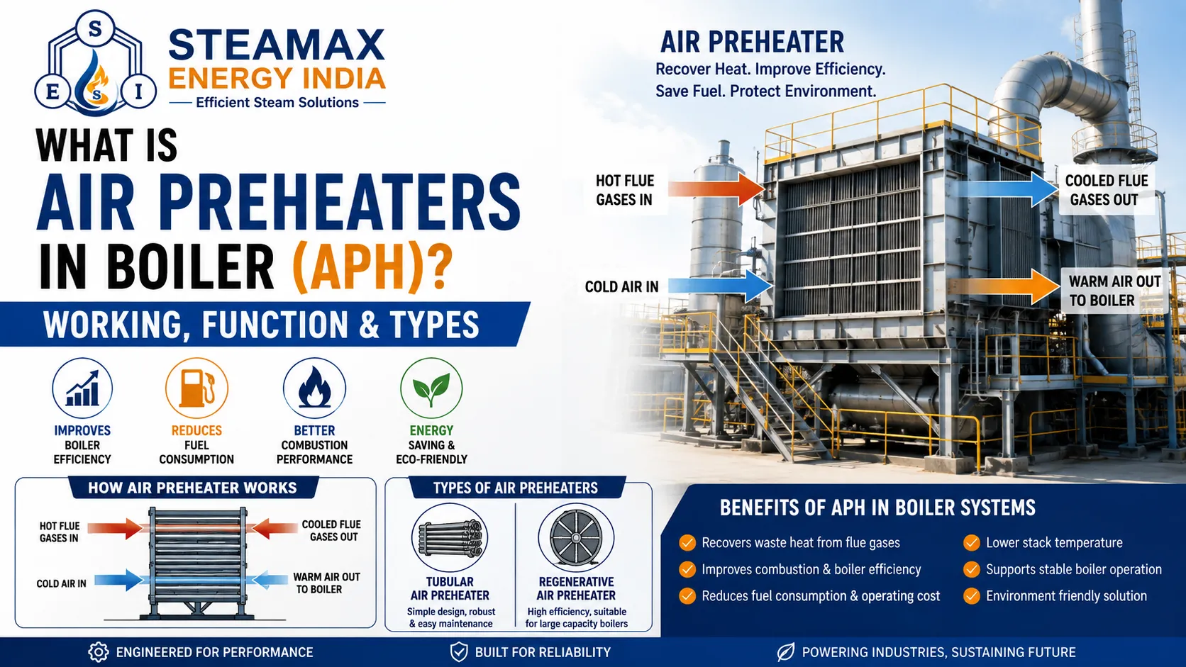 You are currently viewing What is Air Preheaters in Boiler (APH)? Working, Function & Types